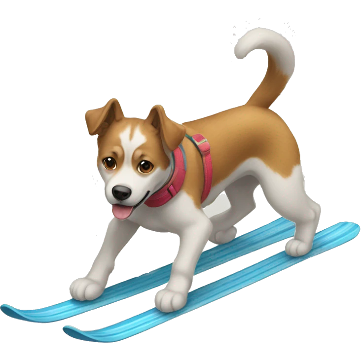 Un chien qui fait du ski emoji