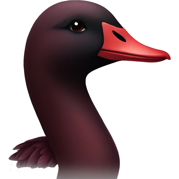 Dark red swan  emoji