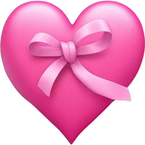 Pinkes Herz mit einer Schleife  emoji