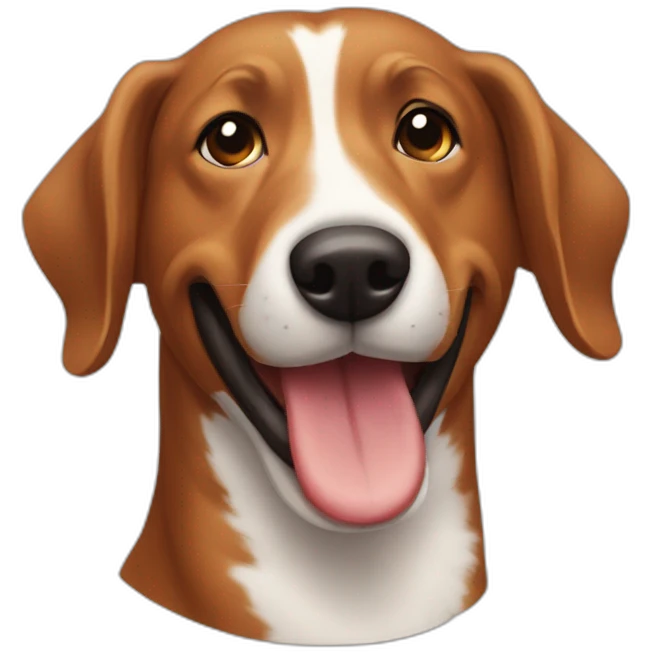 perro salchicha marrón emoji