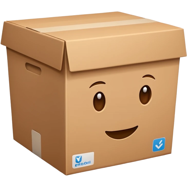 clean cardboard box  emoji