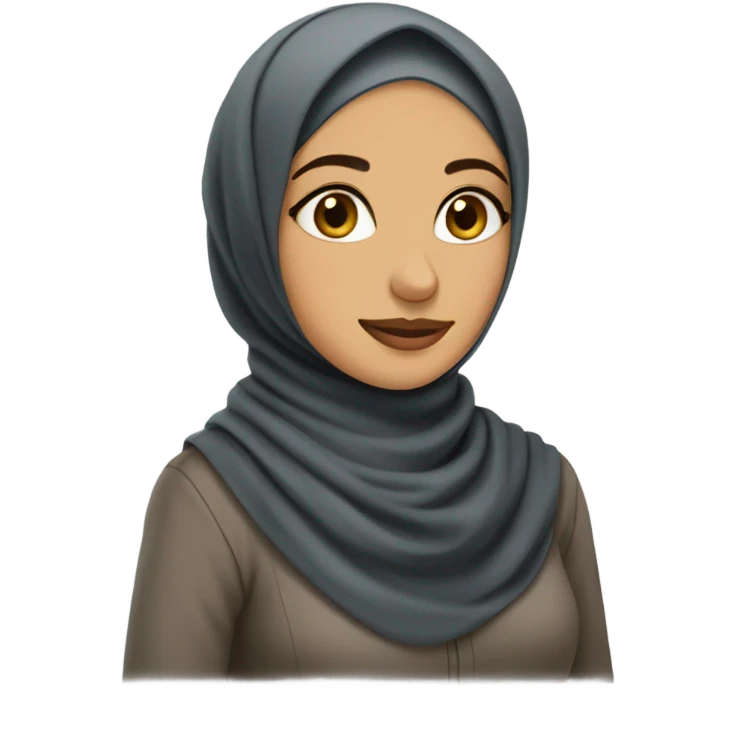 Muslima with Hijab pretty  emoji