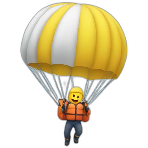 person with a parachute emoji