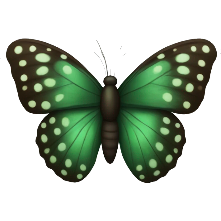 Dark green butterfly with dark brown dots  emoji