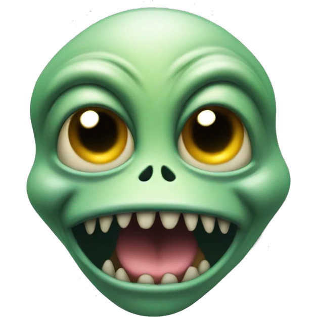 alien twisting its mouth emoji