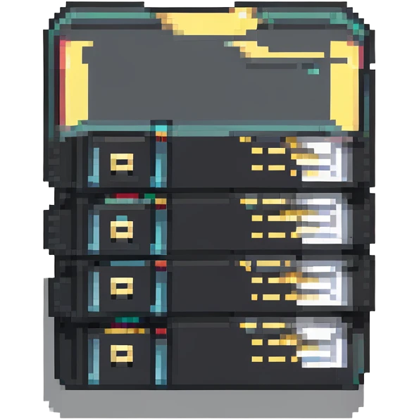pixel art icon of a stack of files emoji