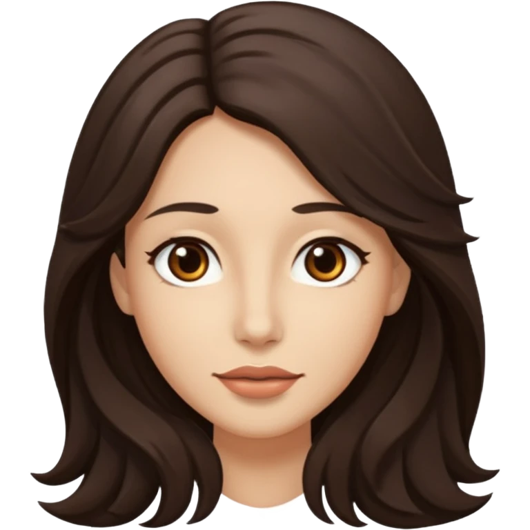 Briseide ha i capelli lunghi e castano scuro e leggermente ondulati, gli occhi castani e ha il viso allungato emoji