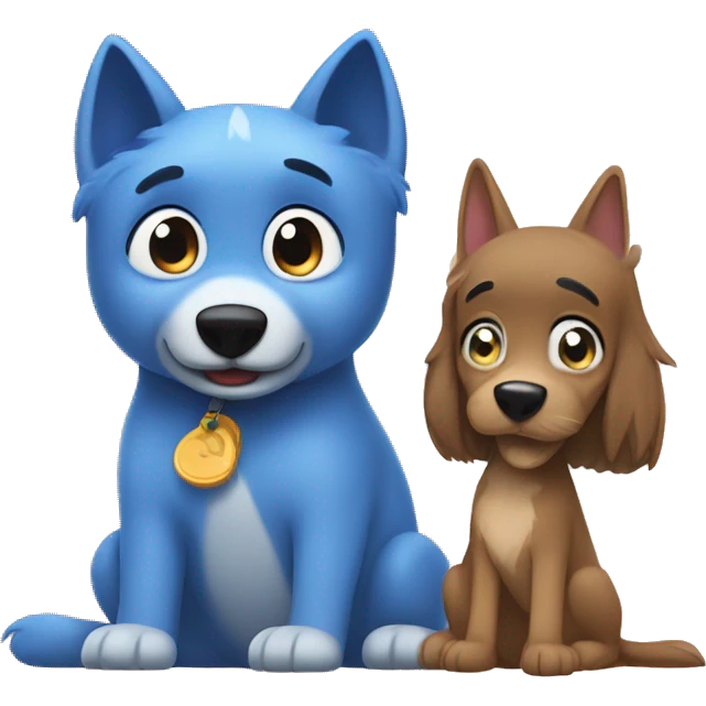 Bluey and bingo  emoji