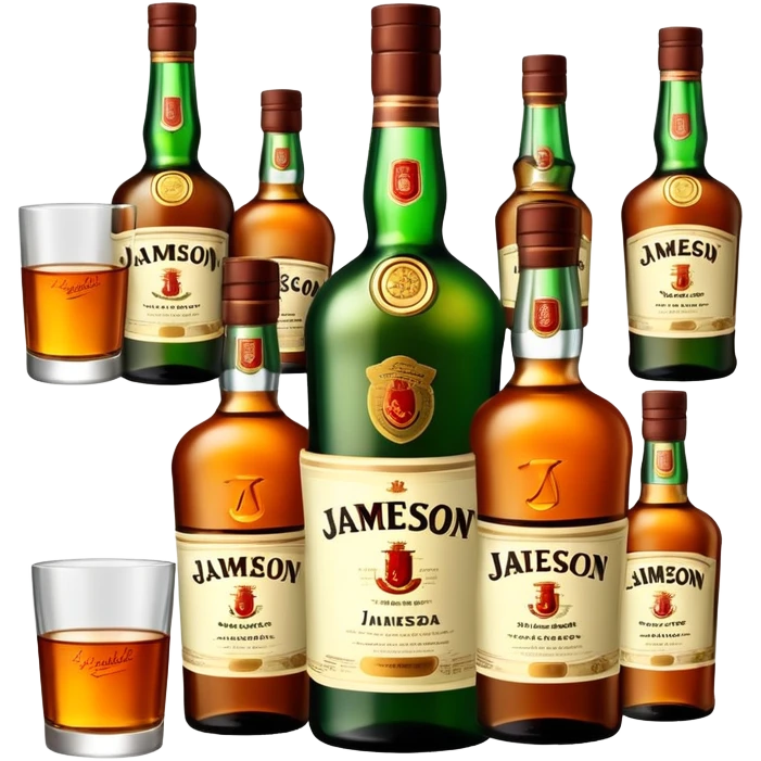 Many bottles of Jameson emoji