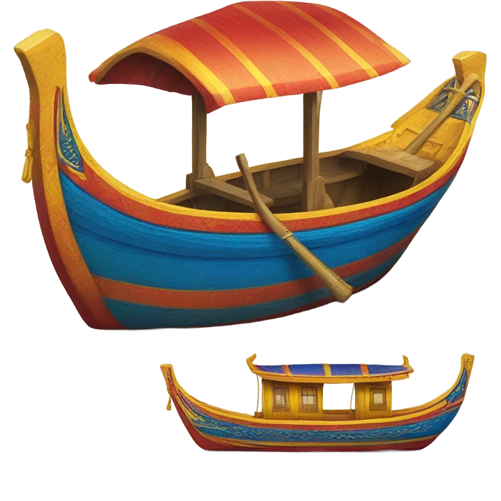 Colourful Long tail boat Thailand  emoji