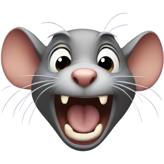 Panicking rat emoji