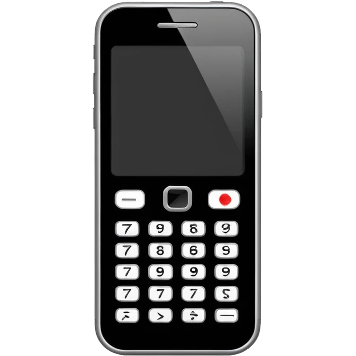 telefóno movil viejo sin emoji simple minimalista no tan viejo y sin color mas simple emoji