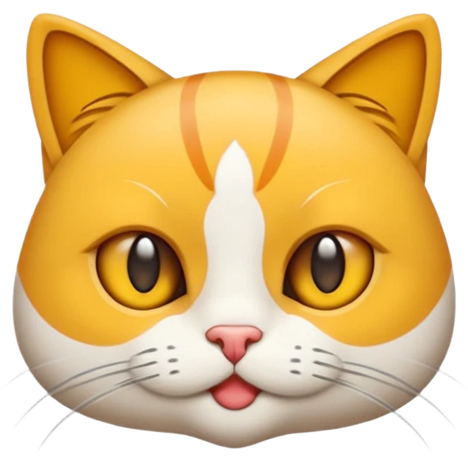 Tüylü ful beyaz Kedi emoji
