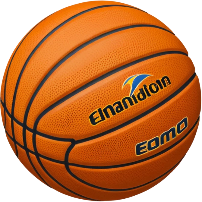 Crea un balón de basket negro con rayas blancas emoji