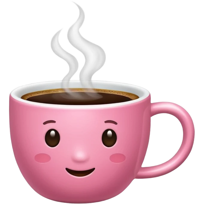 A pink cup of coffee emoji