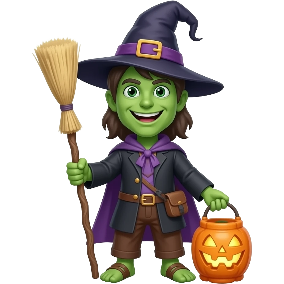 Esta es un competencia de monstruos Bruja! emoji