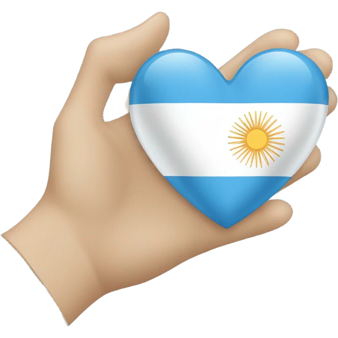 Argentine standarte heart emoji