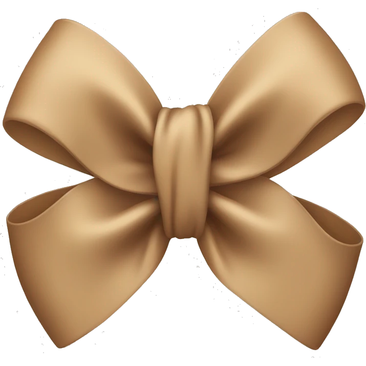 Light brown cute bow emoji