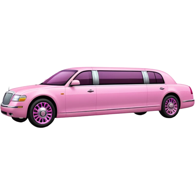 pink edge limousine car emoji