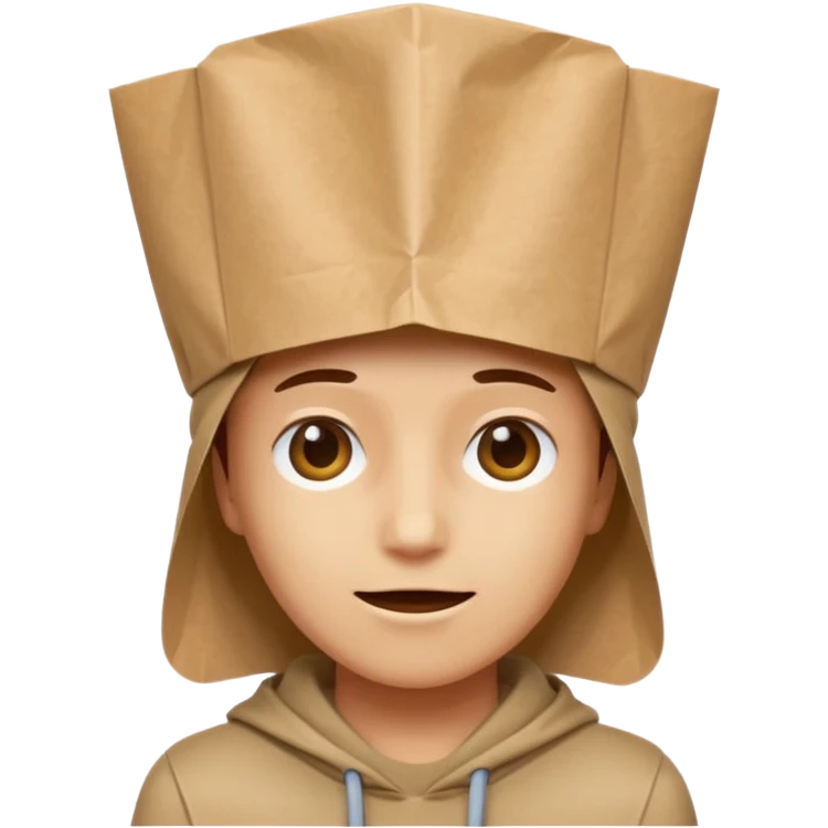 Person with paper bag on head emoji