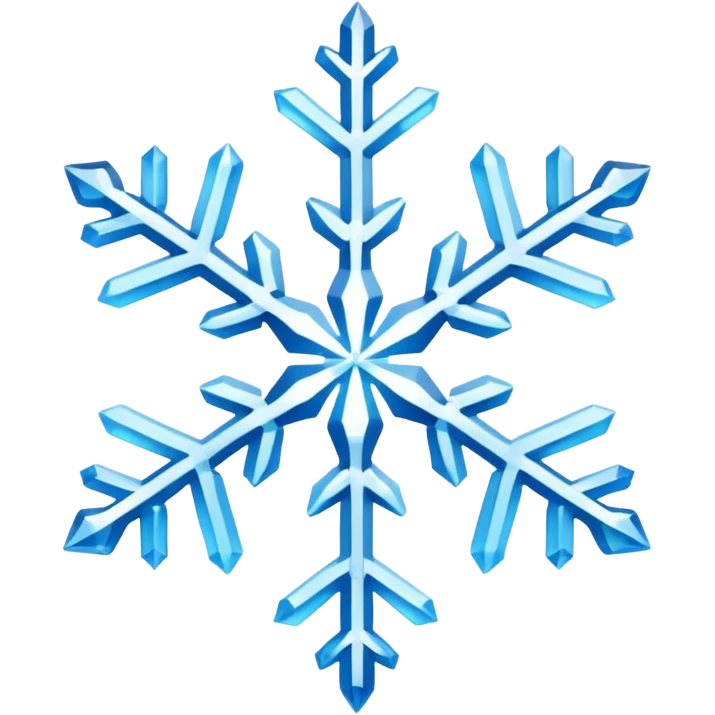 Sky blue snowflake emoji