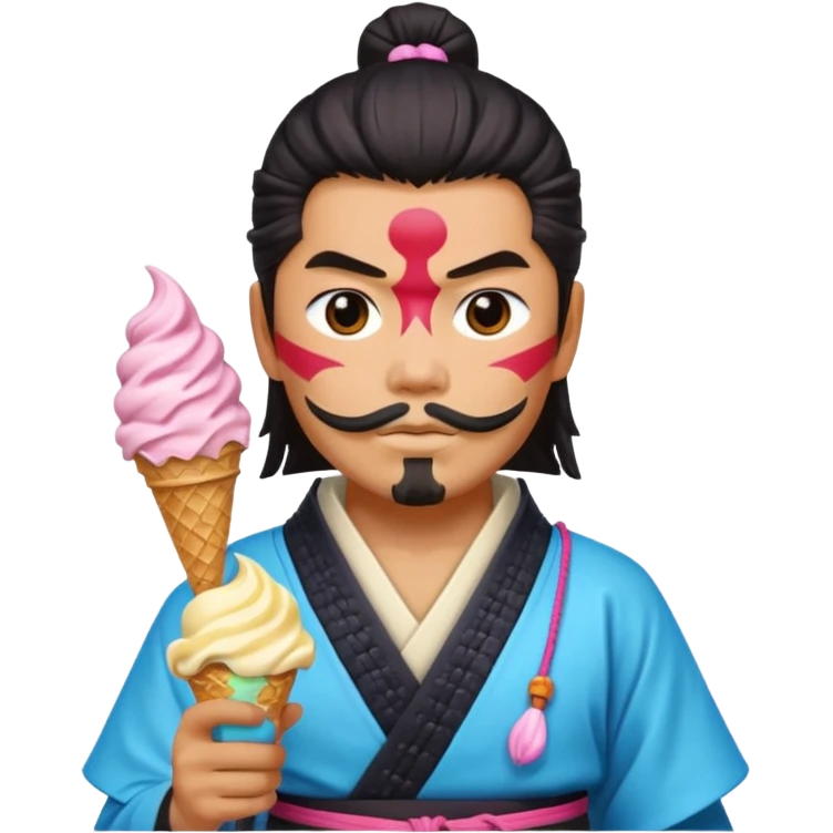 SAMURAI WITH ICE CREAM emoji