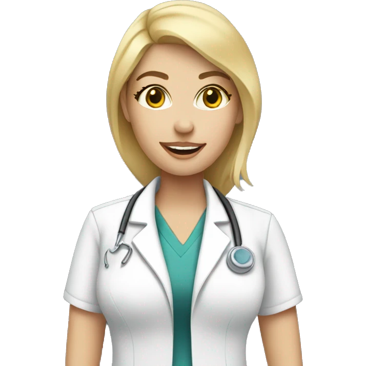 Blonde ultrasound technologist emoji