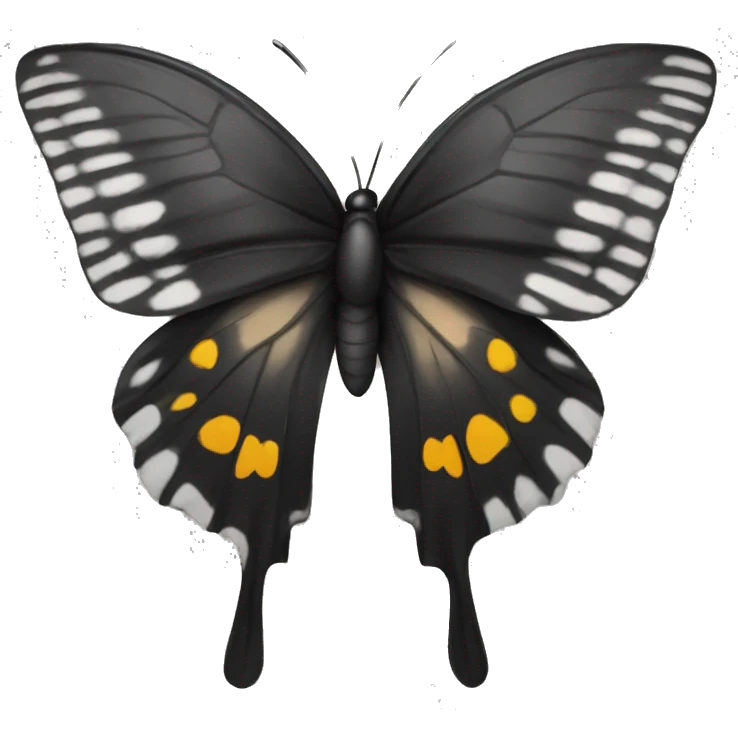 Borboleta preta emoji