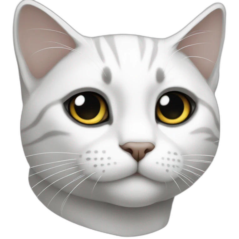 Gato blanco y negro emoji