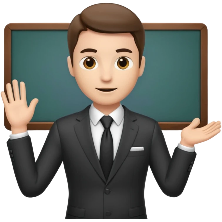 Professional who is presenting presentation emoji
