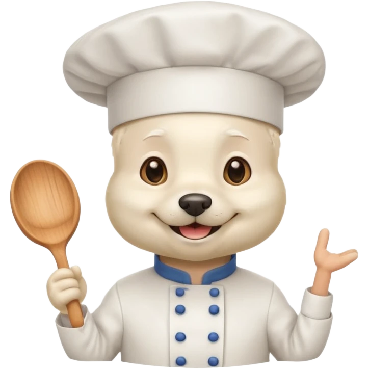 chef white dog emoji