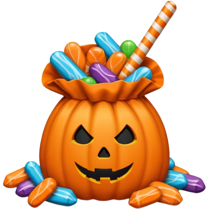Halloween candies and candy bags emoji
