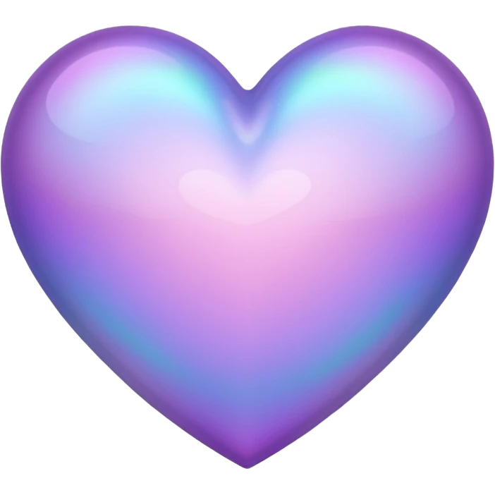 Iridescent light purple heart. emoji