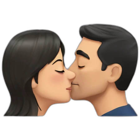 Pedro Sánchez kissing feijoo emoji