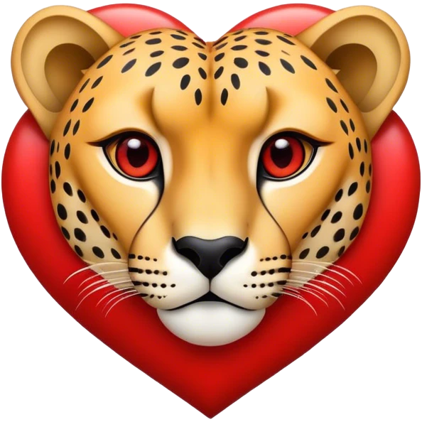 Cheetah heart emoji