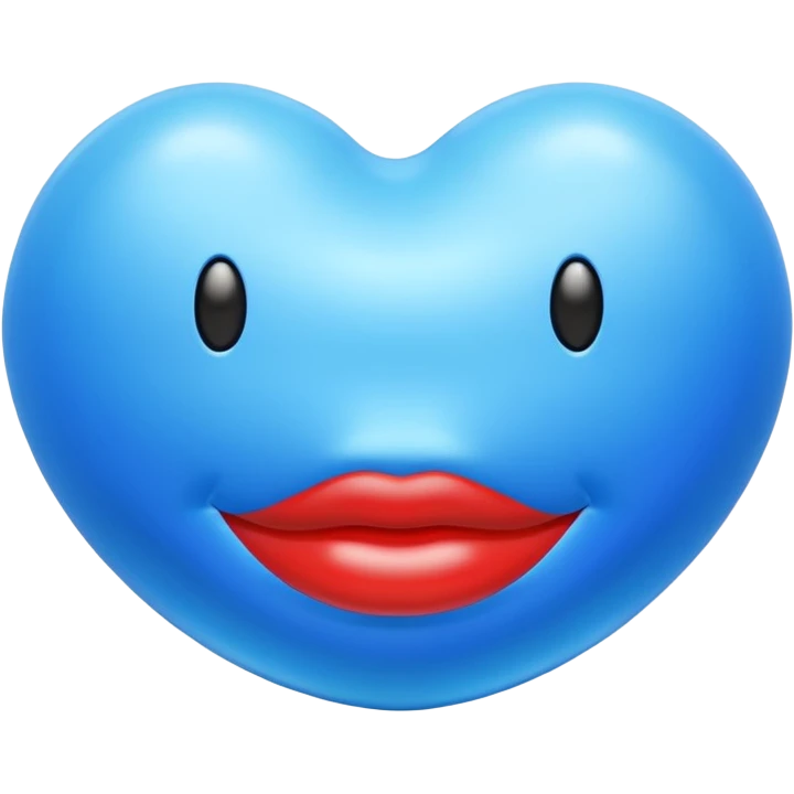 blue balloon inflatable lips emoji