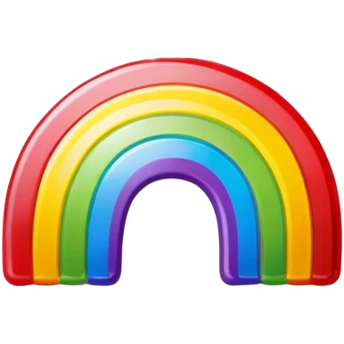 A plate with rainbow colours emoji