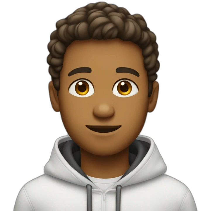 Garcon avec une permanente emoji
