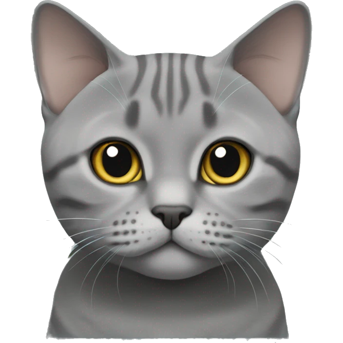 British Shorthair Cat Tabby Grey emoji