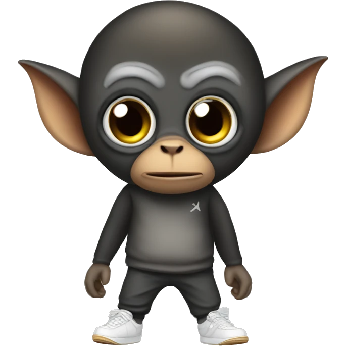 Bat monkey wearing Yeezys  emoji