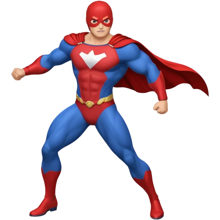 A superhero landing in front in the street emoji