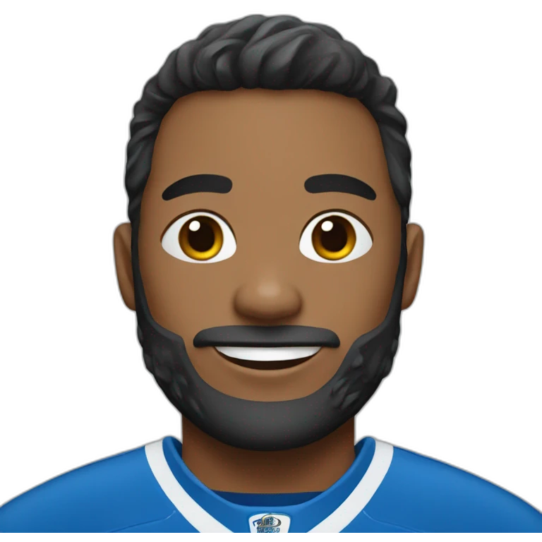 Hockey player with blue jersey emoji