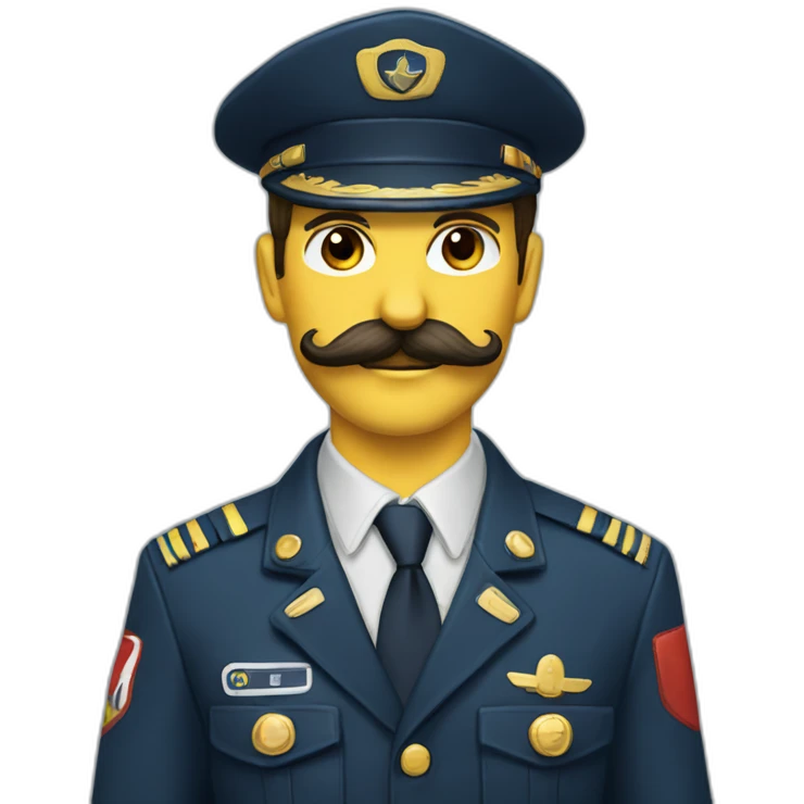 Pilote avion moustachu emoji