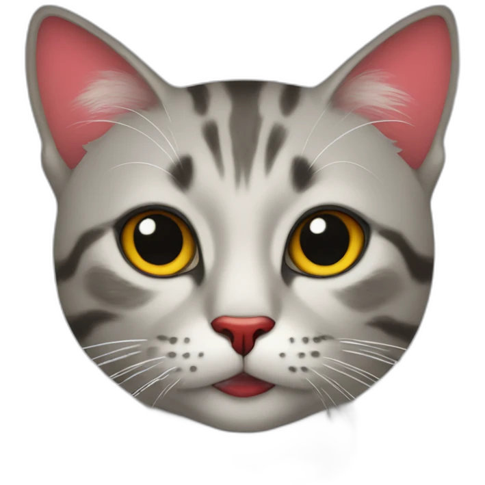 cat with red lipstick emoji