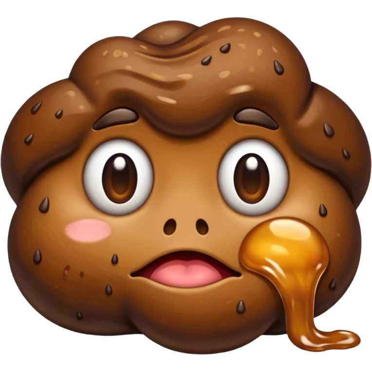 Melting poop emoji