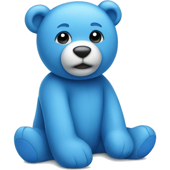 Blue cold teddy bear  emoji