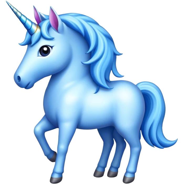 Unicorn that’s blue  emoji