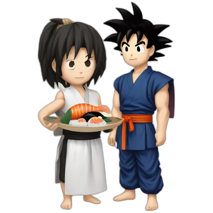 Songoku et sushi emoji