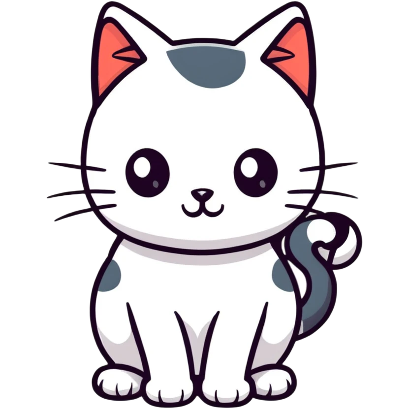 cat cartoonish sticker style emoji