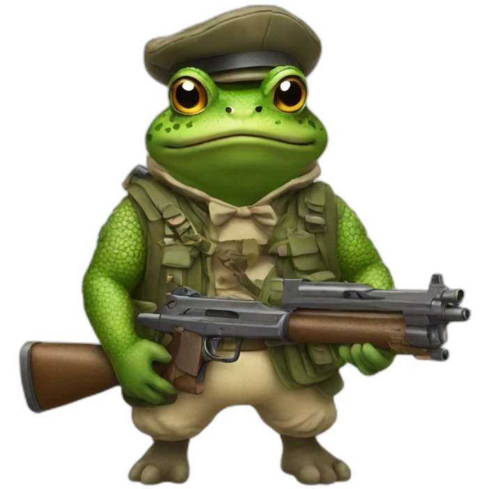 Toad with a gun emoji